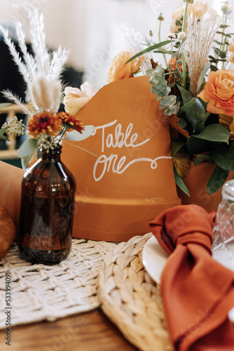 fall wedding table setting