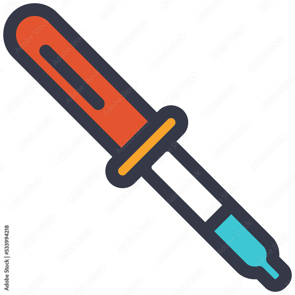 Pipette dropper laboratory equipment vector icon. Lab objects. Pipette dropper laboratory equipment vector icon. Lab objects.