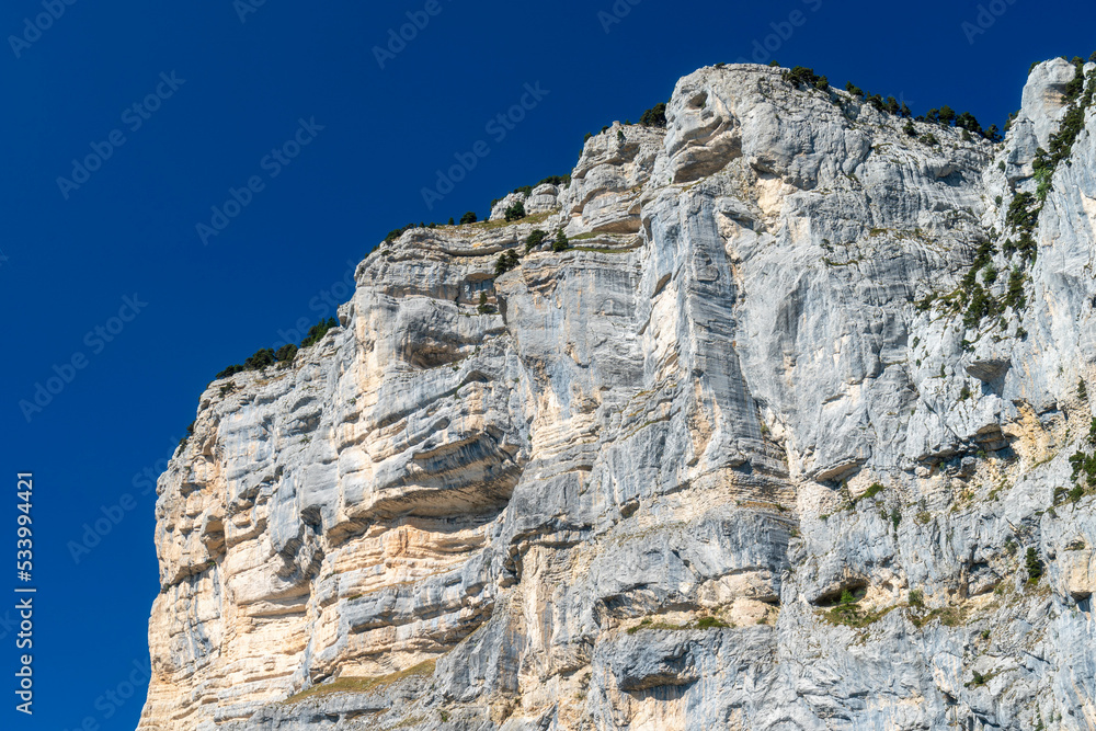 Felswand des Mont Granier über La Plagne (Chartreuse, Savoie)