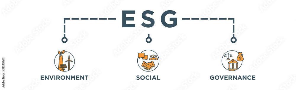 ESG banner web icon vector illustration ESG banner web icon vector illustration