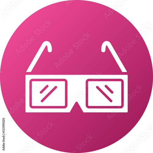 3d Glasses Icon Style
