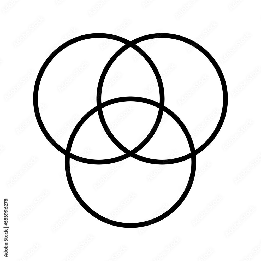 Venn icon. venn diagram sign. vector illustration Venn icon. venn diagram sign. vector illustration