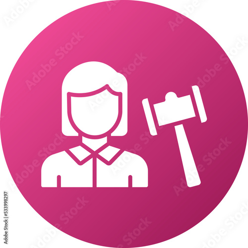 Auctioneer Female Icon Style