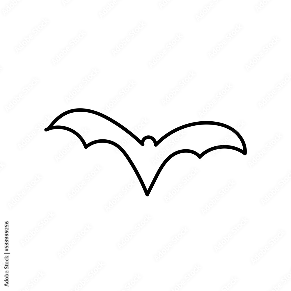 Naklejka premium flying bat silhouette