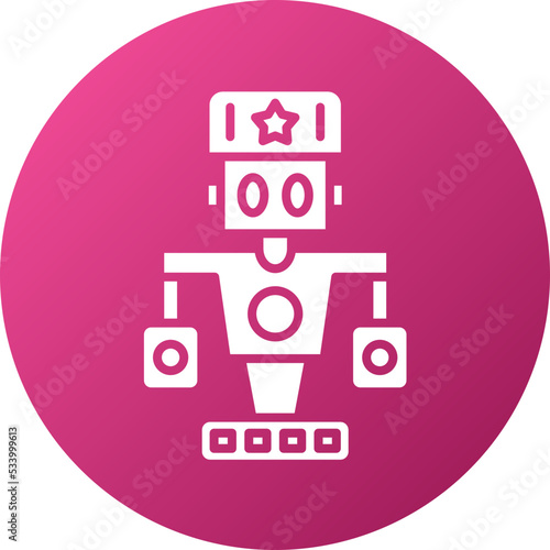 Military Robot Icon Style