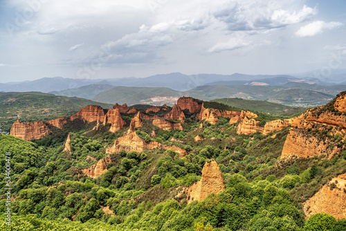 Las Medulas, ancient gold mine in Spain. Unesco world heritage site. Roman mine in El Bierzo county photo