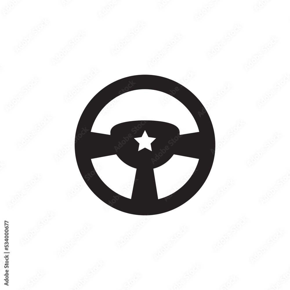 Steer Car Icon Vector Illustration Steer Car Icon Vector Illustration
