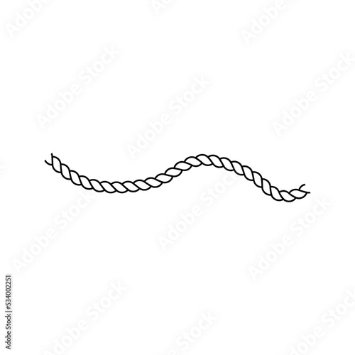 Rope icon. climber rope sign. vector illustration