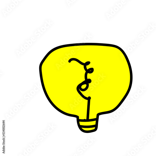 lamp idea solution doodle