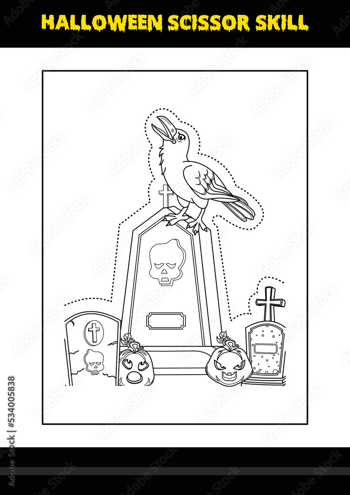 Halloween scissor skill for kids. Halloween scissor skill coloring page for kids. Halloween scissor skill for kids. Halloween scissor skill coloring page for kids.