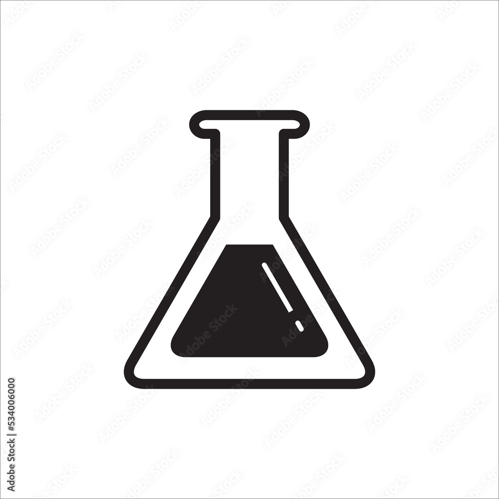Erlenmeyer Flask Laboratory Glass Icon VectorTemplate Illustration Design Erlenmeyer Flask Laboratory Glass Icon VectorTemplate Illustration Design