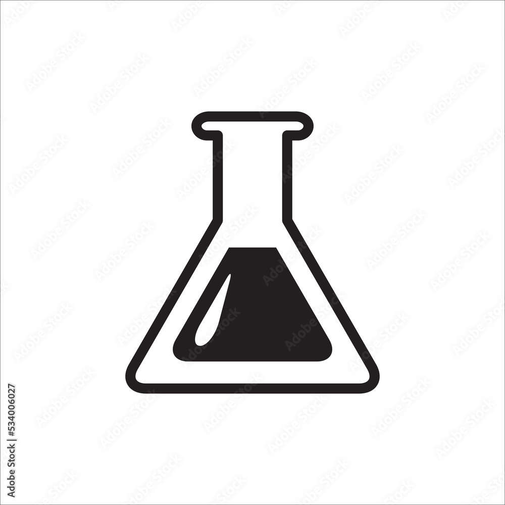 Erlenmeyer Flask Laboratory Glass Icon VectorTemplate Illustration Design Erlenmeyer Flask Laboratory Glass Icon VectorTemplate Illustration Design
