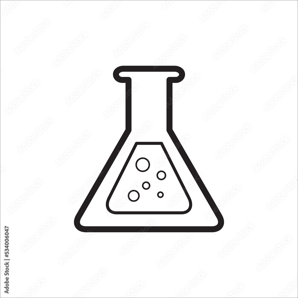 Erlenmeyer Flask Laboratory Glass Icon VectorTemplate Illustration Design Erlenmeyer Flask Laboratory Glass Icon VectorTemplate Illustration Design