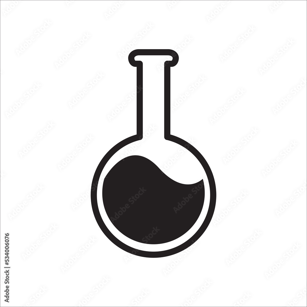Erlenmeyer Flask Laboratory Glass Icon VectorTemplate Illustration Design Erlenmeyer Flask Laboratory Glass Icon VectorTemplate Illustration Design