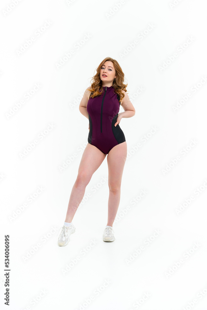 model size posing bodysuit on white background model size posing bodysuit on white background