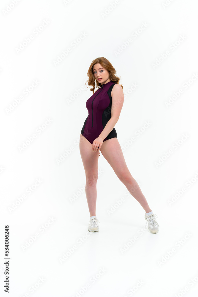 model size posing bodysuit on white background model size posing bodysuit on white background