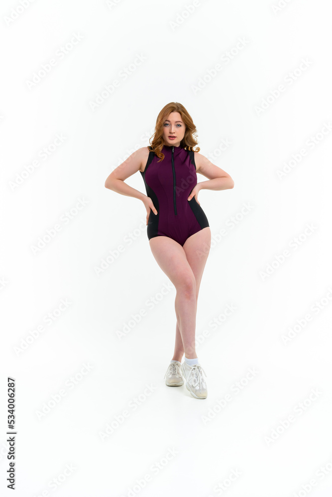 model size posing bodysuit on white background model size posing bodysuit on white background