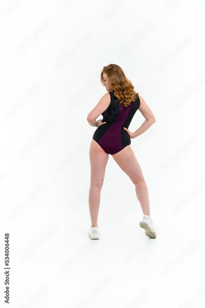 model size posing bodysuit on white background model size posing bodysuit on white background