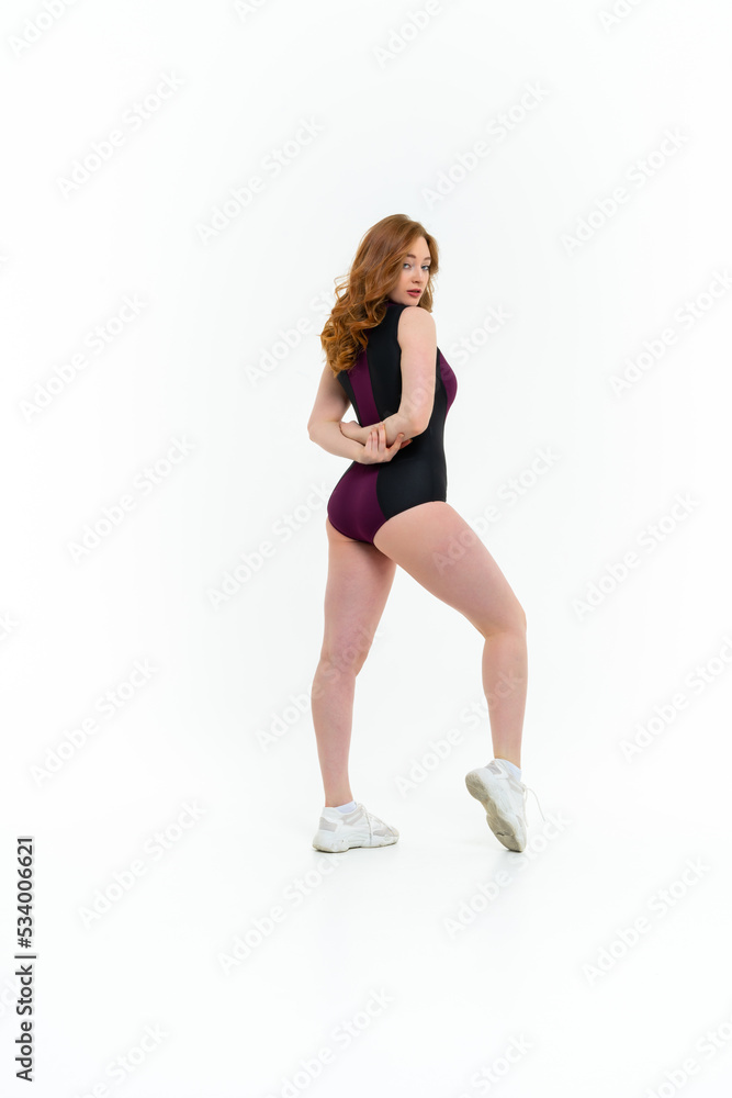 model size posing bodysuit on white background model size posing bodysuit on white background