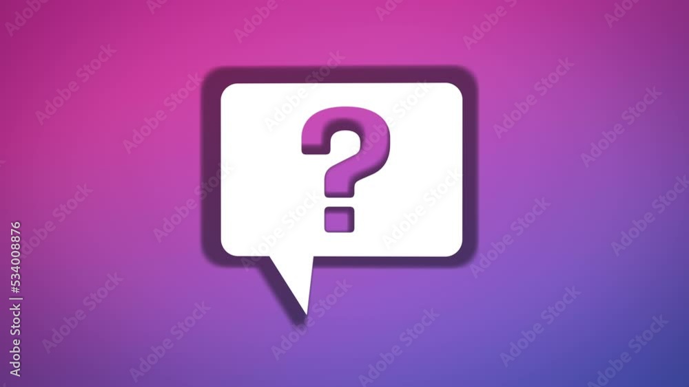 Question mark icon on rectangular speech bubble against colored background. Support, FAQ, Social Media asset Question mark icon on rectangular speech bubble against colored background. Support, FAQ, Social Media asset