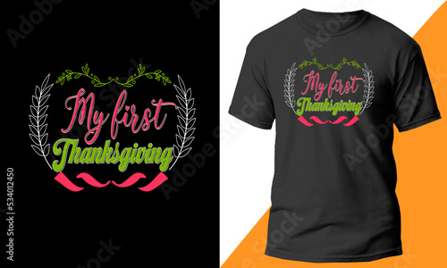 Thanksgiving T-shirt Design templet 