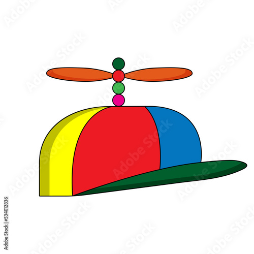 Spinner hat icon. Accessor for your nft collection. Vector illustration