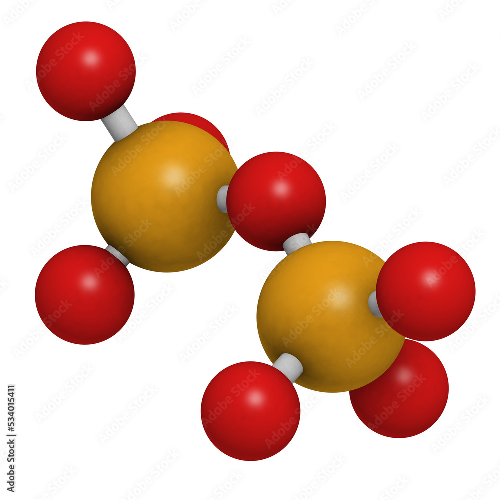 Pyrophosphate molecule, chemical structure Pyrophosphate molecule, chemical structure
