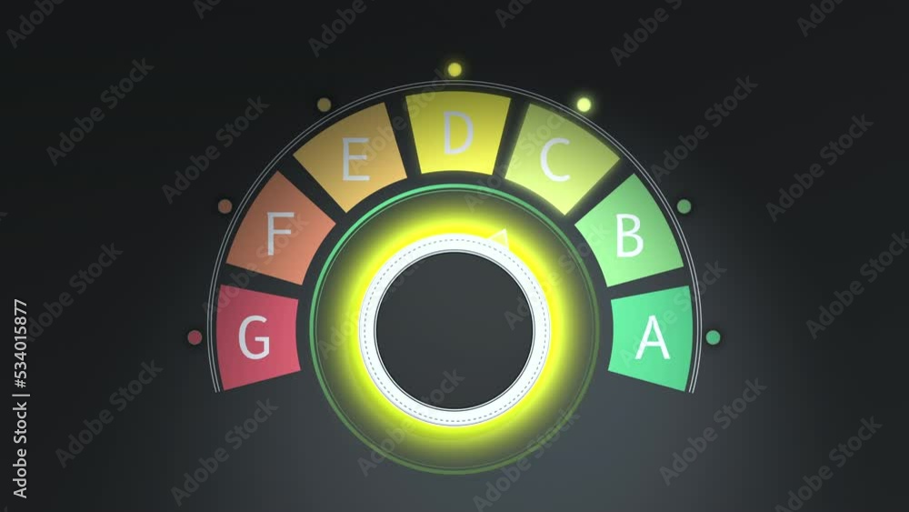 Different levels of Energy efficiency classes are increased with colorful switch. A mode for ecological sustainable energy use against rising gas prices Different levels of Energy efficiency classes are increased with colorful switch. A mode for ecological sustainable energy use against rising gas prices
