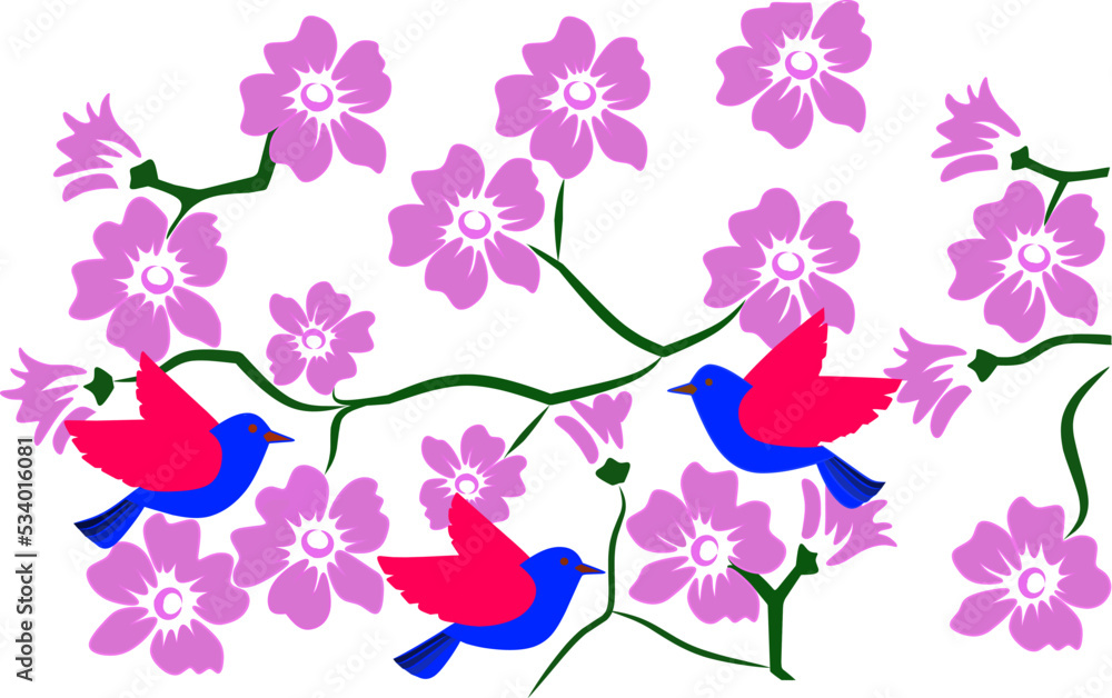 flowers and birds flowers and birds