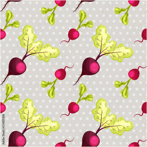 Wallpaper Mural Seamless pattern with colorful doodle vegetables Torontodigital.ca