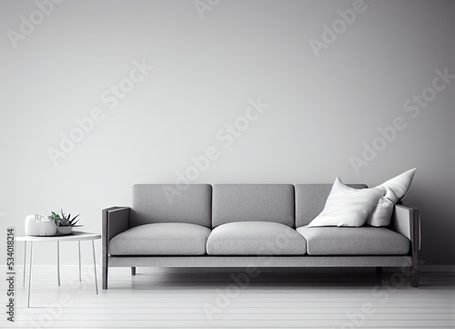 Sofa in a white room