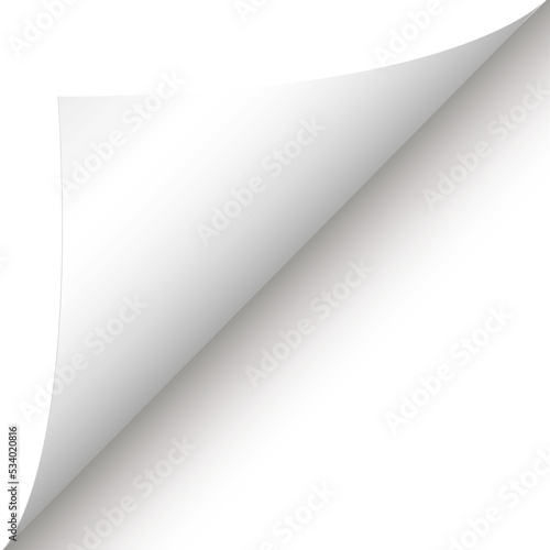 folded corner paper sheet - isolated design element