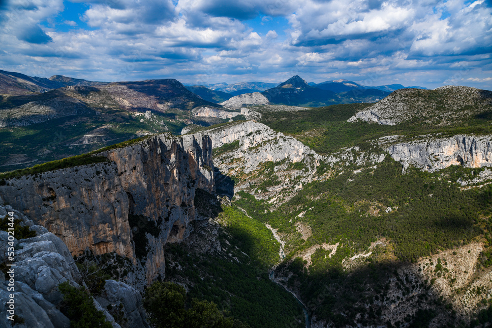 Beautiful landscape of the Verdon canyon in France.