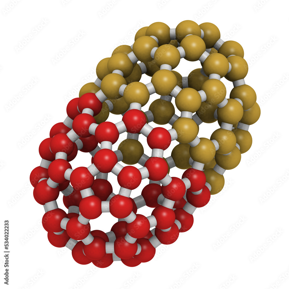 fantasy two-piece nano-capsule, resembling a capped carbon nanotube. fantasy two-piece nano-capsule, resembling a capped carbon nanotube.