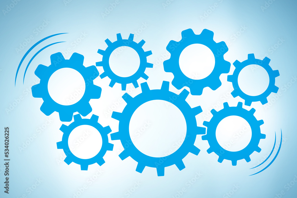 Cogwheels in the machinery and teamwork concept - 3d rendering Cogwheels in the machinery and teamwork concept - 3d rendering