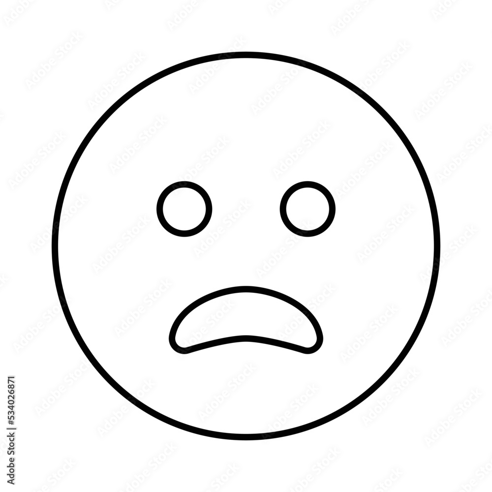 Fototapeta premium Frown open Emoji Icon