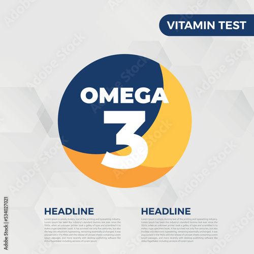 Omega3 Vitamin icon Vector illustration oil fish omega
