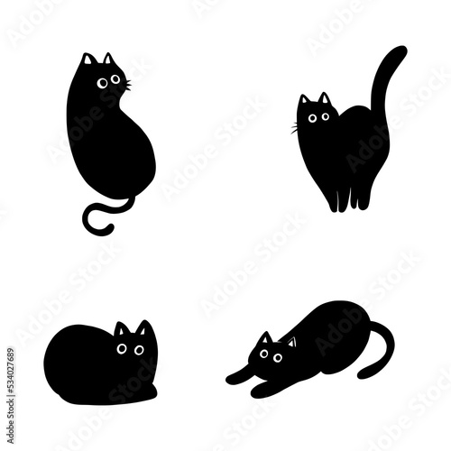 Cute cat silhouette 