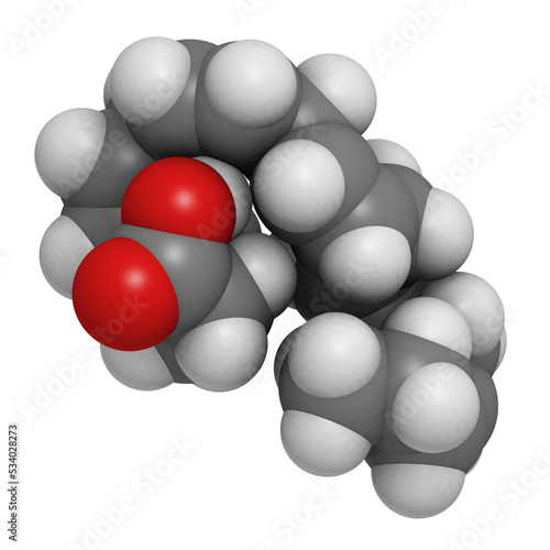 Eicosapentaenoic acid  EPA  fish oil omega-3 fatty acid  molecular model.
