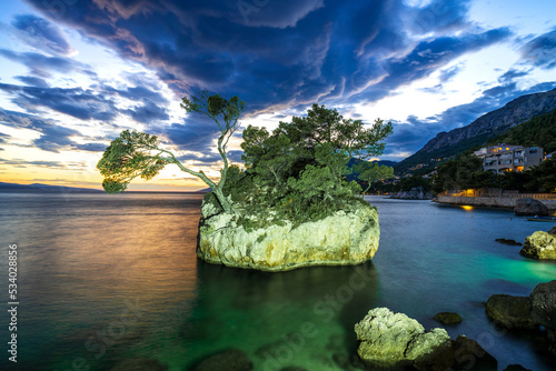 the rock - symbol of Brela on Makarska riviera in Dalmatia region in Dalmatia
