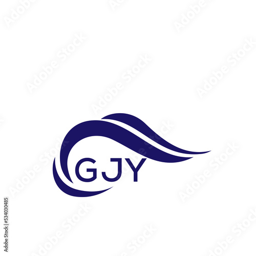 GJY letter logo. GJY blue image on white background. GJY Monogram logo design for entrepreneur and business. GJY best icon.
 photo