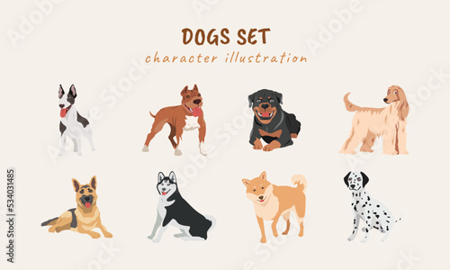Cute Dogs illustration