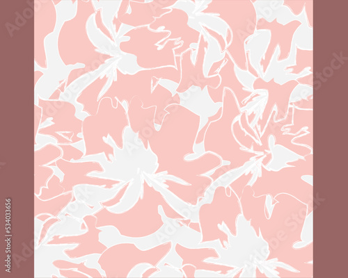 pink abstract pattern. flower silhouette. retro. sixties. card