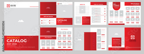 Product Catalogue or Catalog red color template Design