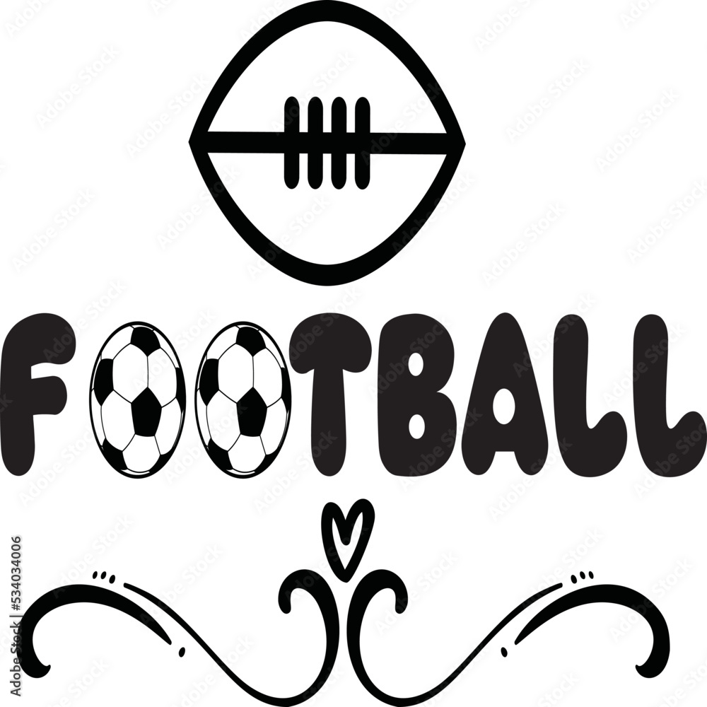 Fototapeta premium Football SVG And T-Shirt Design