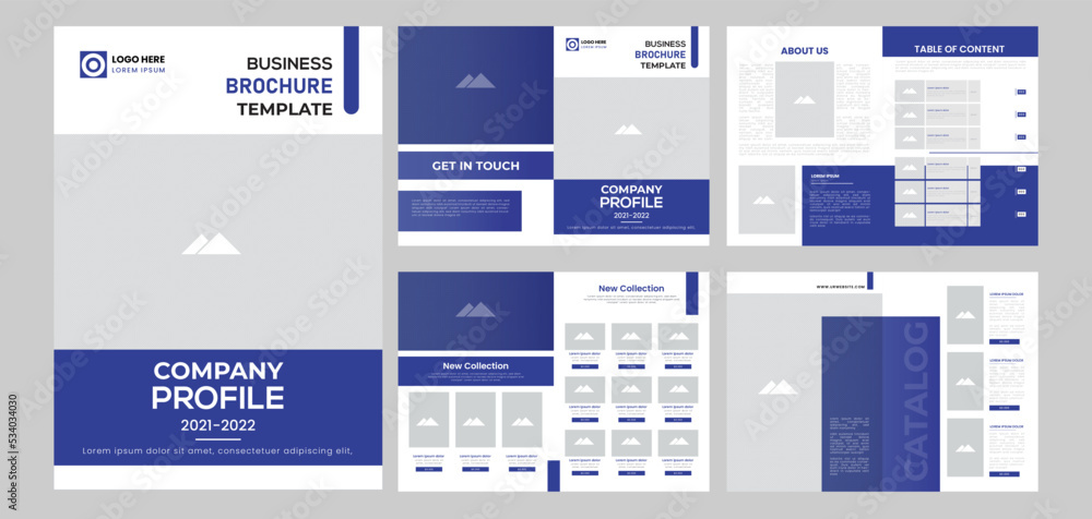 Creative company profile template layout design