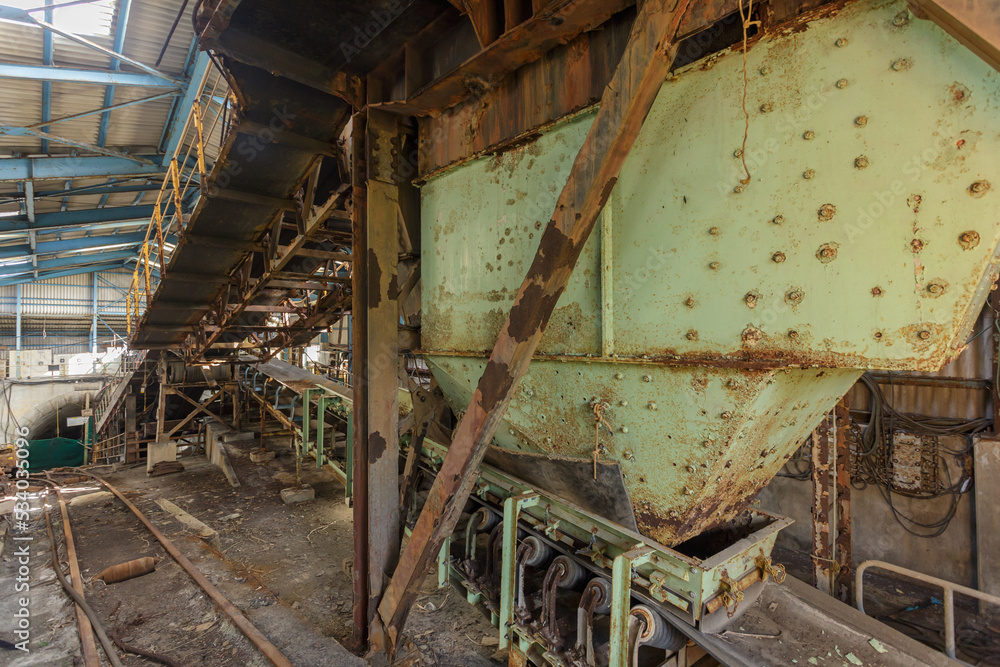 Old closed abandoned coal mine.