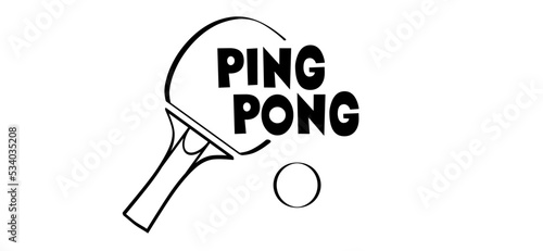 World table tennis day. Cartoon table tennis or ping pong on the table. Vector table tennis bat. Sports symbol or logo. Rackets and ball emblem. Table tennis paddle icon. pingpong sports.
