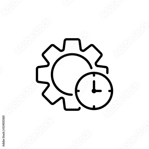 Business efficiency vector graphics outline icon eps 10
