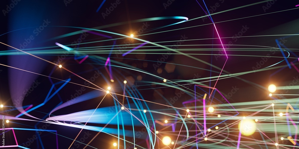 Telecommunication concept with abstract network structure Telecommunication concept with abstract network structure